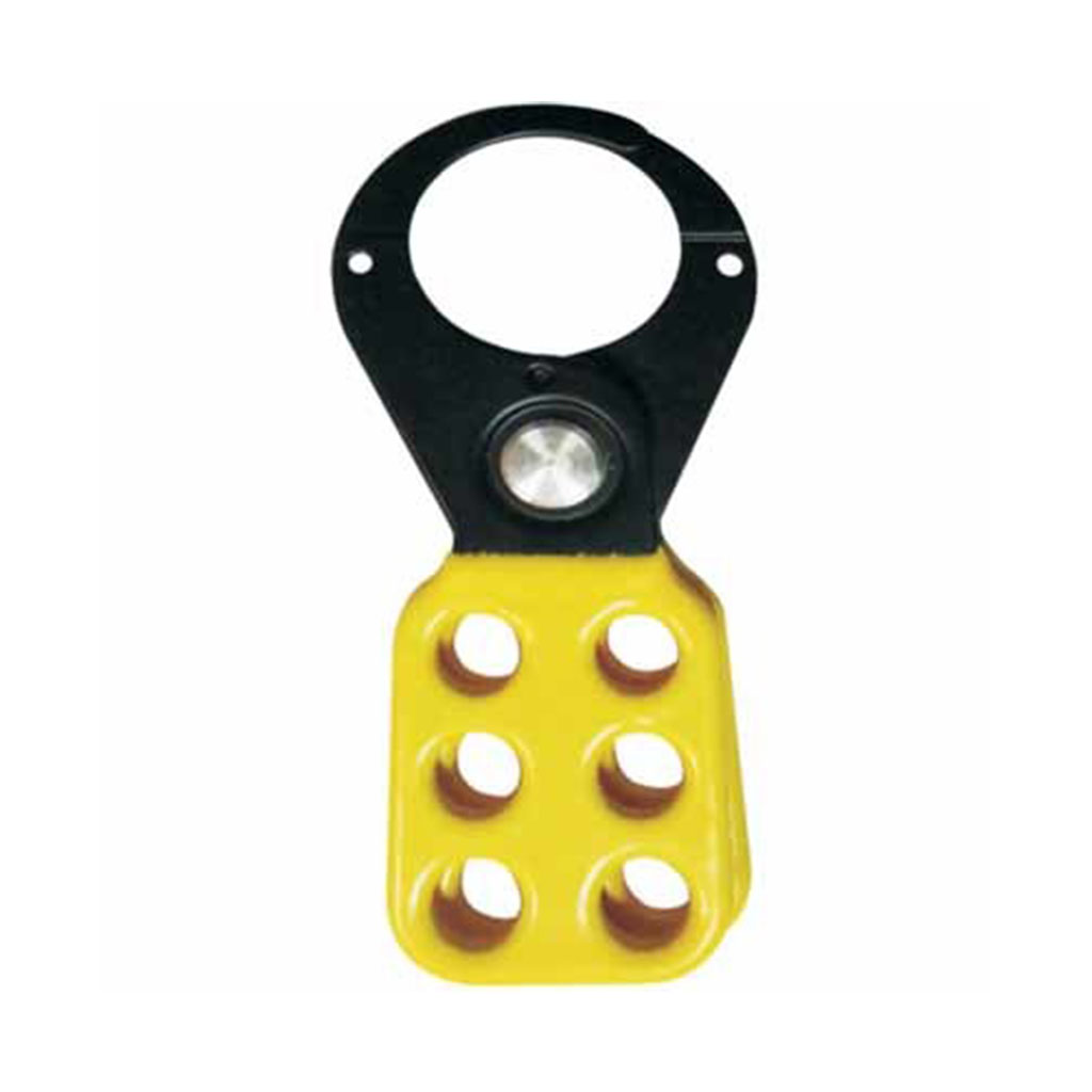 Vinyl Coated Hasp - Yellow & Black - 38mm PS-LOTO-HASP-CPYB